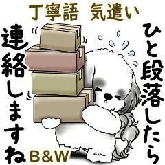 [LINEスタンプ] B＆Wシーズー犬 2025 「丁寧語・気遣い」