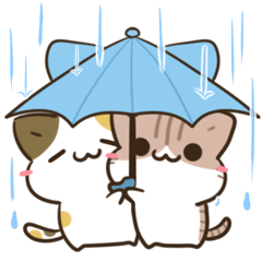 [LINEスタンプ] 毎日五月病なねこたち 梅雨スタンプ