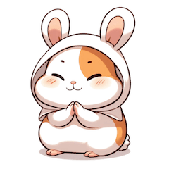 [LINEスタンプ] かわいいウサギハムスター （NT） v.1