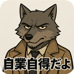 [LINEスタンプ] 【クールな毒舌狼スタンプ】ルポ刑事