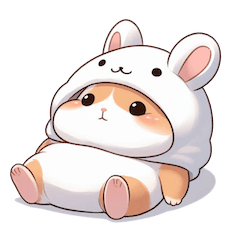 [LINEスタンプ] かわいいウサギハムスター （NT） v.2