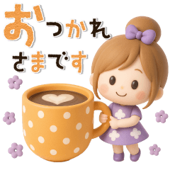 [LINEスタンプ] キュート♡おだんごガール・夏【3D】