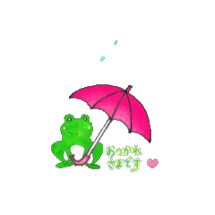 [LINEスタンプ] ❤️梅雨☂️カエル❤️心も晴れますように❤️