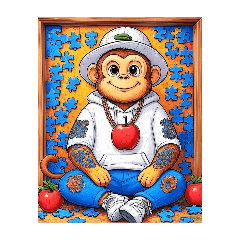 [LINEスタンプ] 刺青monkeyパズル2