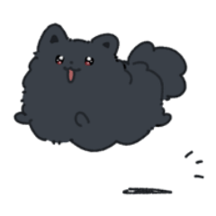 [LINEスタンプ] 様子のおかしい黒ポメ
