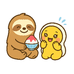 [LINEスタンプ] のっけとぷるりの夏休み☀