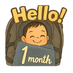 [LINEスタンプ] 1ヶ月のかわいい男の子