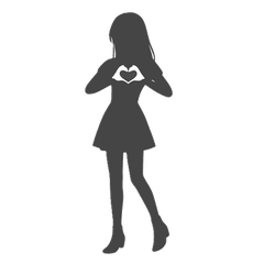 [LINEスタンプ] シルエットスタンプ vol.11 アイドルポーズ