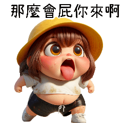 [LINEスタンプ] 汚い丸い女の子（改版）