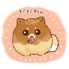 [LINEスタンプ] あつあつ！たこ焼き犬