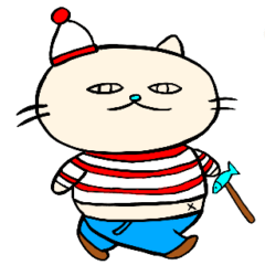 [LINEスタンプ] 旅するデブ猫を探せ！