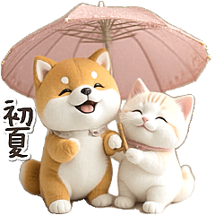 [LINEスタンプ] 初夏♡ほんわか豆柴とネコ