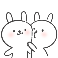 [LINEスタンプ] ウサギが恋に落ちるとき