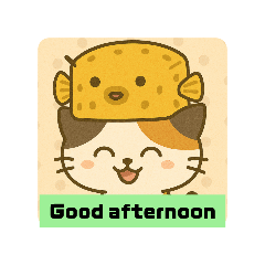 [LINEスタンプ] 愉快な帽子にゃんこ 英語