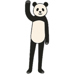 [LINEスタンプ] [アレンジ用]足長パンダ
