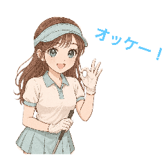[LINEスタンプ] ゴルフ女子のバーディーちゃん
