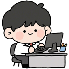 [LINEスタンプ] 残業して
