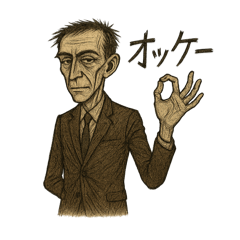 [LINEスタンプ] 鋭いクロスハッチの男1