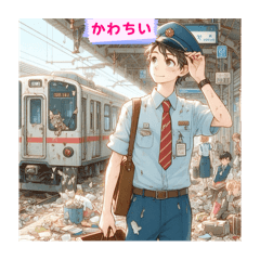 [LINEスタンプ] 世界に1枚だけの駅