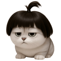[LINEスタンプ] かわいい子猫のお団子ヘア （NT）
