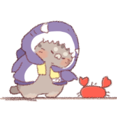 [LINEスタンプ] 【夏】サメ！パーカー動物2