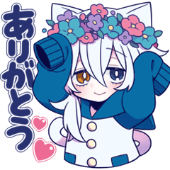 [LINEスタンプ] 白猫少年【リメイク】