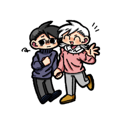 [LINEスタンプ] 楽観さんと悲観さん