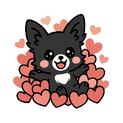 [LINEスタンプ] くろチワのきもち