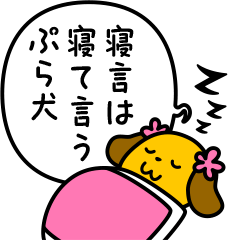 [LINEスタンプ] 寝言は寝て言うぷら犬