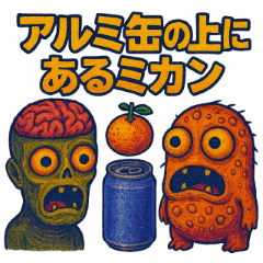 [LINEスタンプ] キモ怖モンスター、すべるギャグ披露中 