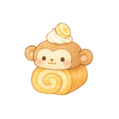 [LINEスタンプ] スイーツどうぶつ – ゆるふわ水彩スタンプ
