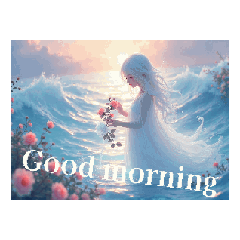 [LINEスタンプ] 薔薇と月と美女と海と..Roses, the Moon,