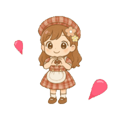 [LINEスタンプ] ‪✿ちゃんはな‪✿動く！使える！可愛い女の子