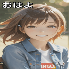 [LINEスタンプ] Denim and Smile, A Moment in the Park