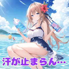 [LINEスタンプ] 夏が来た！キュートなひと言女子