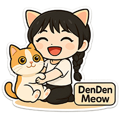[LINEスタンプ] デンデンキャットの日常