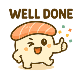 [LINEスタンプ] お寿司フレンズと猫のEnglishスタンプ