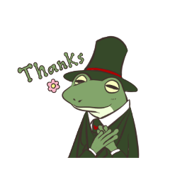 [LINEスタンプ] 紳士なカエル