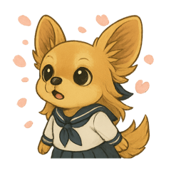 [LINEスタンプ] チワワちゃんの日常《学生》