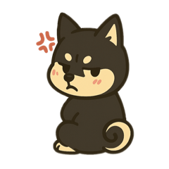 [LINEスタンプ] ゆる黒柴【文字なし】日常編