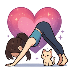 [LINEスタンプ] ヨガ女子と猫の引き寄せアファメーション0