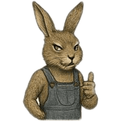 [LINEスタンプ] [アレンジ用]悪そうなうさぎ