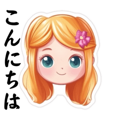 [LINEスタンプ] カラフルガールの挨拶スタンプ