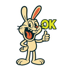 [LINEスタンプ] 毎日使える⟡.·ポップうさぎ