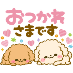 [LINEスタンプ] カラフル可愛い♡ふわもこ♡トイプードル