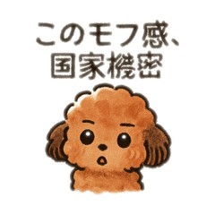 [LINEスタンプ] ちょっとシュールなゆるかわトイプードル