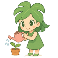 [LINEスタンプ] リーフィーハナ -ちいさな緑のおともだち！