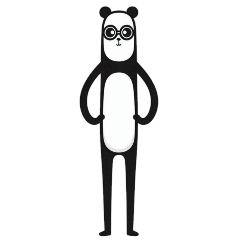 [LINEスタンプ] [アレンジ用]変なパンダ