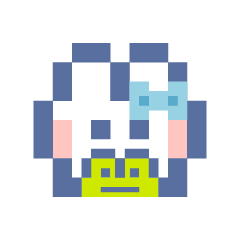 [LINEスタンプ] お顔うしゃぎ！！5 水色