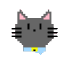 [LINEスタンプ] 動くドット猫さん
